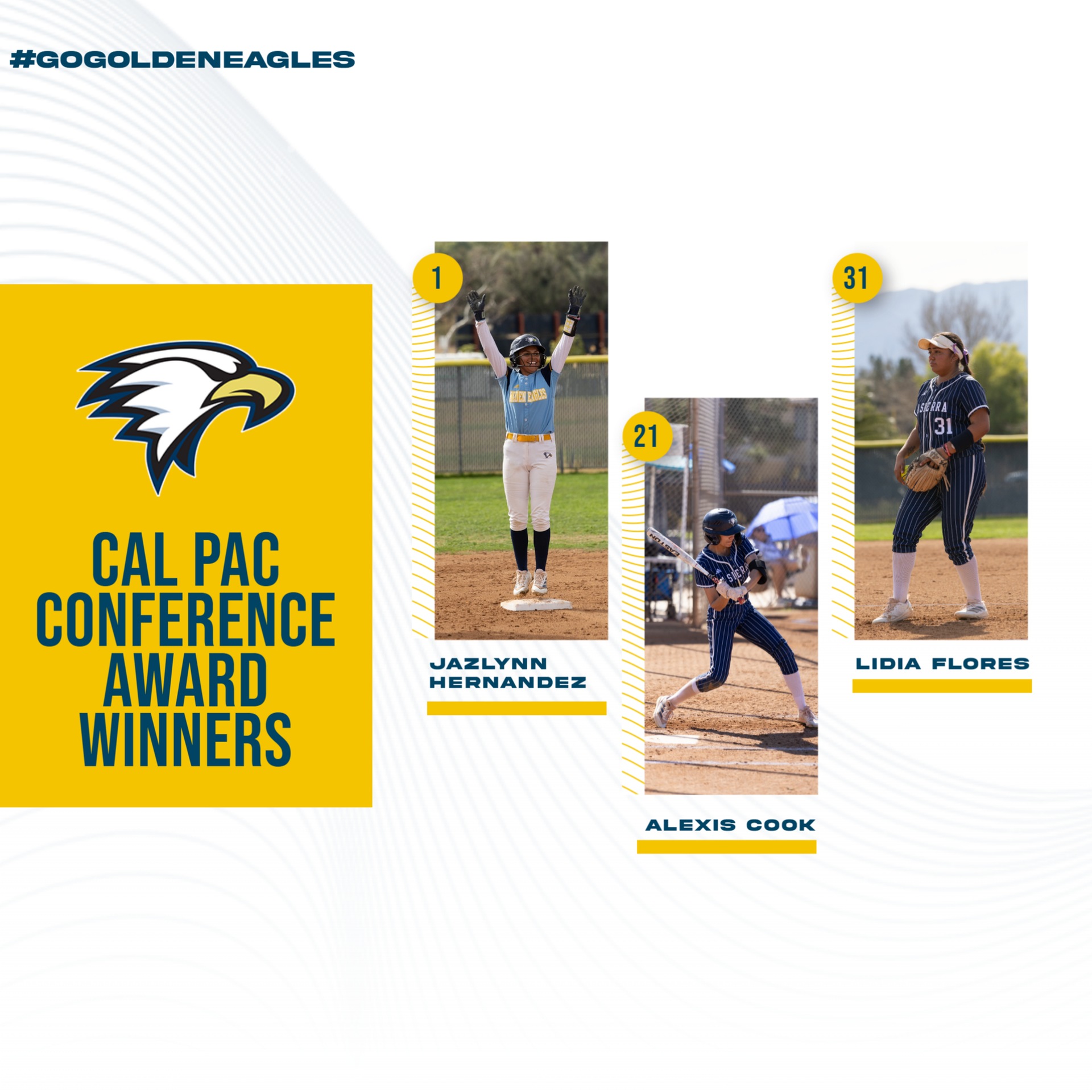 Three Golden Eagles Awarded Top All Conference Honors